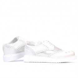 Damskie buty casual 663-2 biały perłowy kombinowany