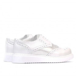 Damskie buty casual 663-2 biały perłowy kombinowany