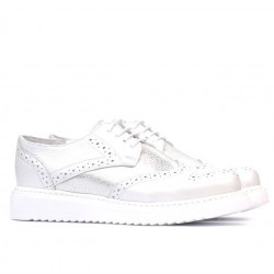 Damskie buty casual 663-2 biały perłowy kombinowany