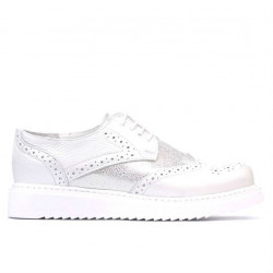 Damskie buty casual 663-2 biały perłowy kombinowany