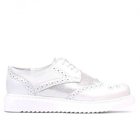Damskie buty casual 663-2 biały perłowy kombinowany