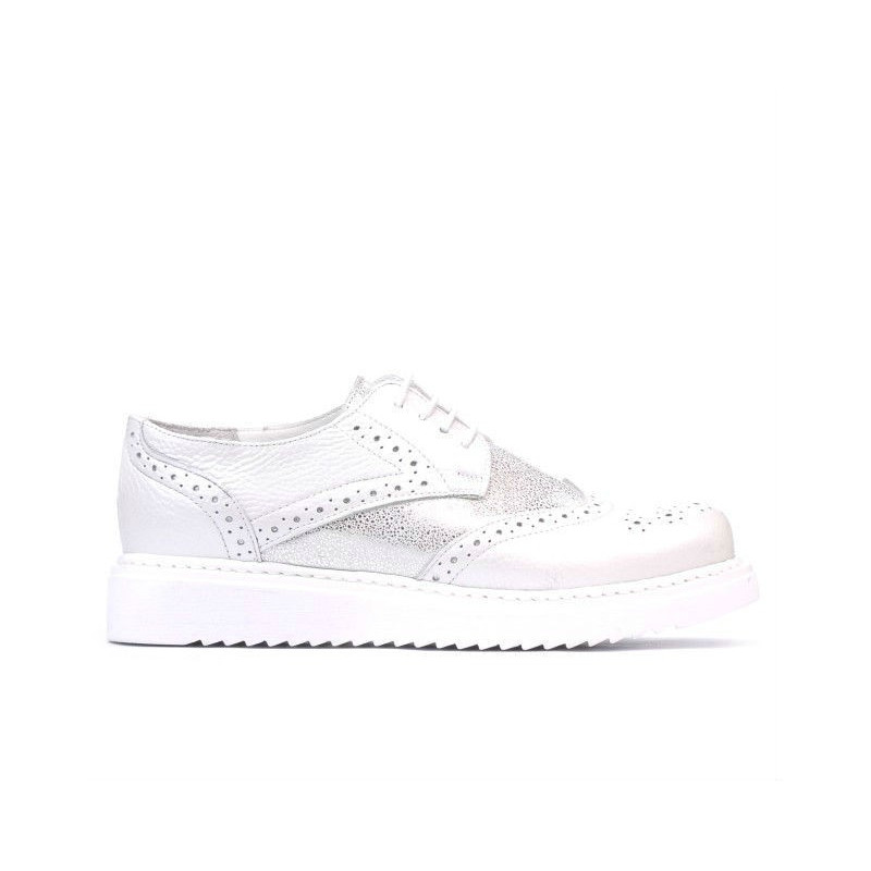 Damskie buty casual 663-2 biały perłowy kombinowany