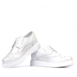 Damskie buty casual 663-2 biały perłowy kombinowany