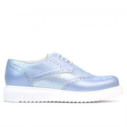 Damskie buty casualowe 663-2 perłowo-niebieskie kombinowane