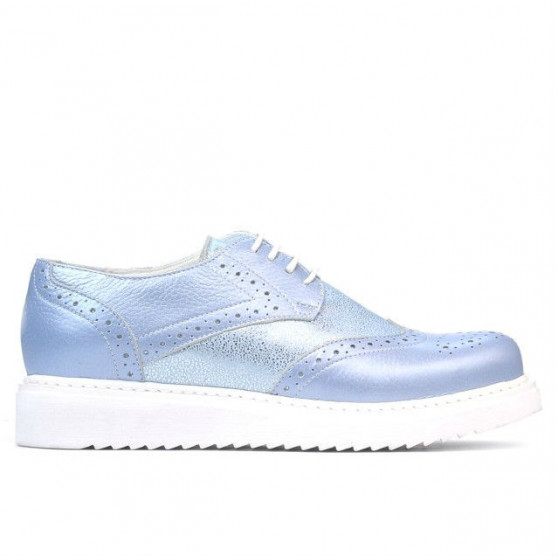 Damskie buty casualowe 663-2 perłowo-niebieskie kombinowane