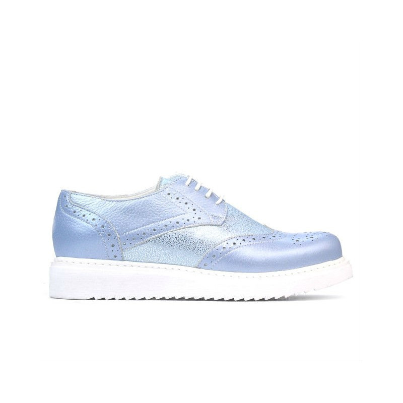 Damskie buty casualowe 663-2 perłowo-niebieskie kombinowane