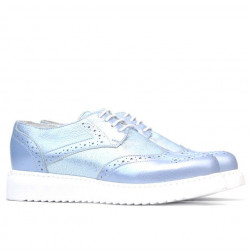 Damskie buty casualowe 663-2 perłowo-niebieskie kombinowane