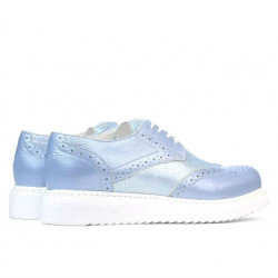 Damskie buty casualowe 663-2 perłowo-niebieskie kombinowane