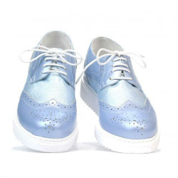 Damskie buty casualowe 663-2 perłowo-niebieskie kombinowane