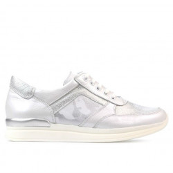 Damskie buty sportowe 694 biały opalizujący kombinowany