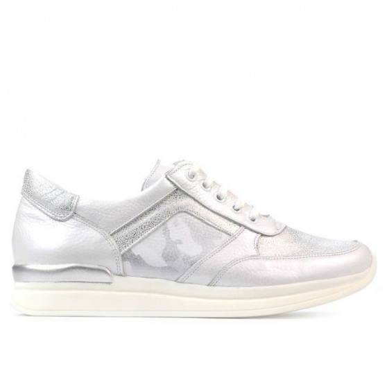 Damskie buty sportowe 694 biały opalizujący kombinowany