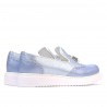 Damskie buty casual 659-1 niebieski perłowy kombinowany