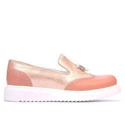 Damskie buty casual 659-1 różowe kombinowane