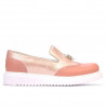 Damskie buty casual 659-1 różowe kombinowane