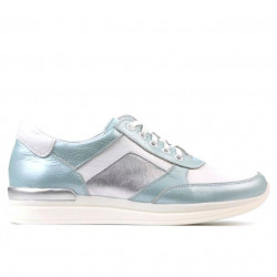 Buty sportowe damskie 694 turkusowe perłowe kombinowane