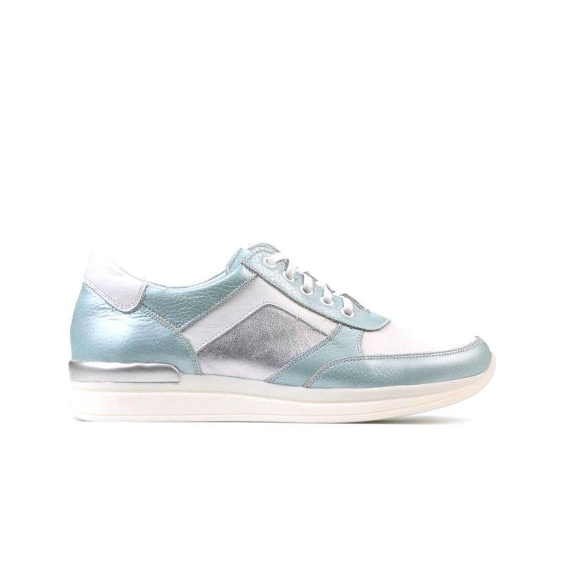 Buty sportowe damskie 694 turkusowe perłowe kombinowane