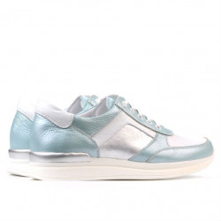Buty sportowe damskie 694 turkusowe perłowe kombinowane