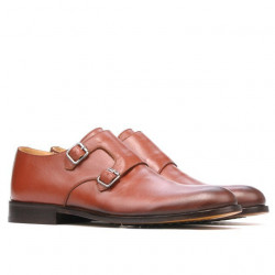 Eleganckie pantofy męskie 840 koniak