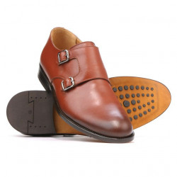 Eleganckie pantofy męskie 840 koniak