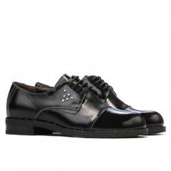 Damskie buty casual 696 lakier czarny