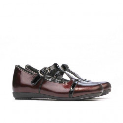 Dziecięce buty 62c lakierowany bordowy+czarny