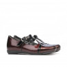 Dziecięce buty 62c lakierowany bordowy+czarny
