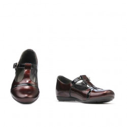 Dziecięce buty 62c lakierowany bordowy+czarny