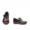 Dziecięce buty 62c lakierowany bordowy+czarny