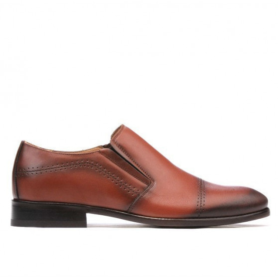 Eleganckie buty męskie 877m koniak