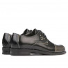 Damskie buty casual 696 lakierowane czarne kombinowane