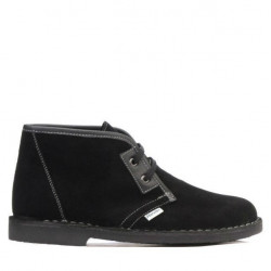 Damskie botki 7101 czarny welur