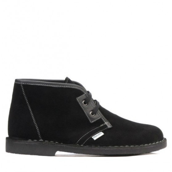 Damskie botki 7101 czarny welur