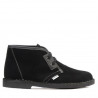 Damskie botki 7101 czarny welur