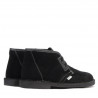 Damskie botki 7101 czarny welur
