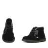 Damskie botki 7101 czarny welur