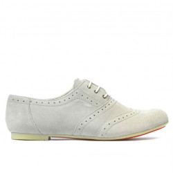Damskie buty casual 186 jasnoszary welur
