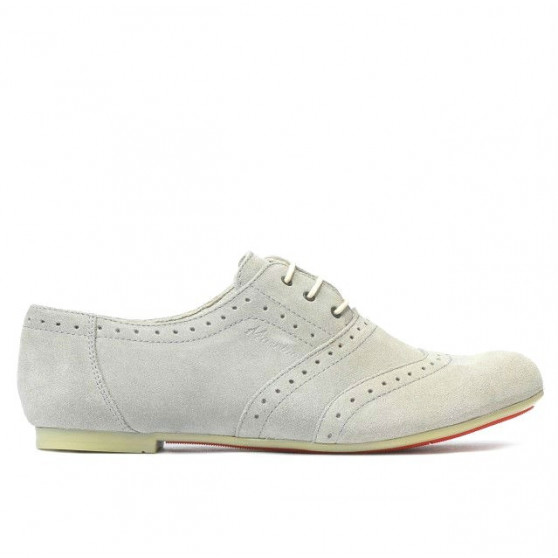 Damskie buty casual 186 jasnoszary welur