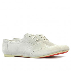 Damskie buty casual 186 jasnoszary welur