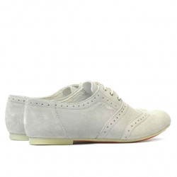 Damskie buty casual 186 jasnoszary welur