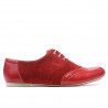 Damskie buty casual 186 czerwone kombinowane