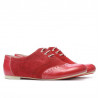 Damskie buty casual 186 czerwone kombinowane