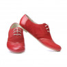 Damskie buty casual 186 czerwone kombinowane