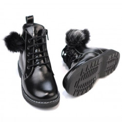 Czarne lakierowane buty dziecięce 3010