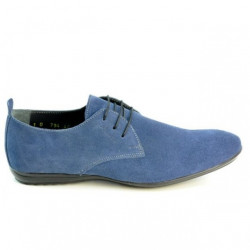 Buty casual męskie 794 indigo zamsz