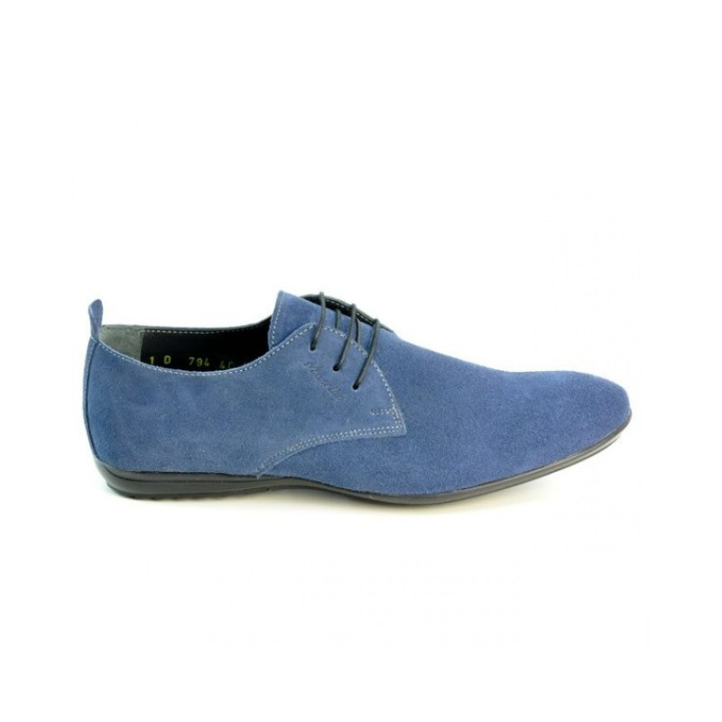 Buty casual męskie 794 indigo zamsz