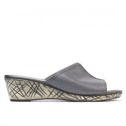 Sandały damskie 5004m szare perforowane