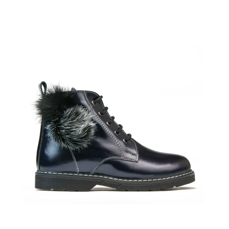 Buty dziecięce 3010 lakierowane indygo