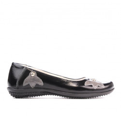Dziecięce buty 117 lakierowane czarne+szare