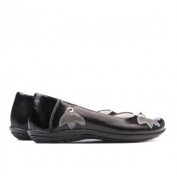 Dziecięce buty 117 lakierowane czarne+szare