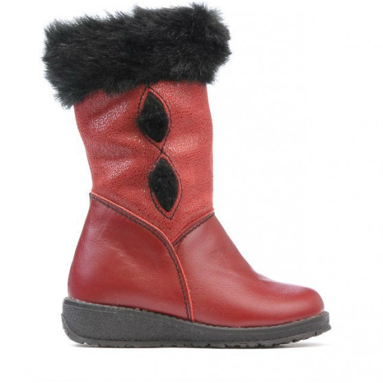 Buty dziecięce 24c bordowo-czarne